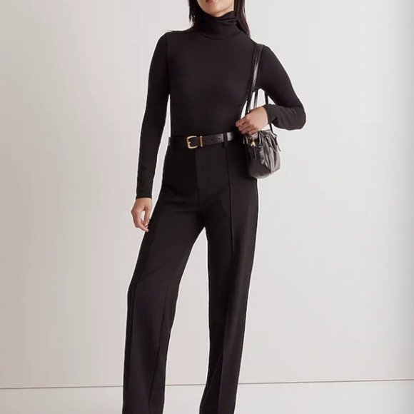 Madewell Turtleneck Bodysuit True Black - Picture 2 of 7